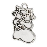 Tibetan Style Christmas Pendants, Cow, antique silver color plated, Unisex, silver color, nickel, lead & cadmium free, 15x22x1mm, Hole:Approx 2mm, Sold By KG