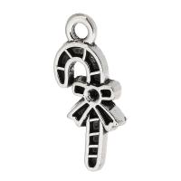 Tibetan Style Christmas Pendants, antique silver color plated, Unisex, silver color, nickel, lead & cadmium free, 9x19x2mm, Hole:Approx 2mm, Sold By KG