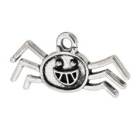 Tibetan Style Animal Pendants, Spider, antique silver color plated, Unisex, silver color, nickel, lead & cadmium free, 21x10x1.50mm, Hole:Approx 2mm, Sold By KG