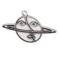 Tibetan Style Pendants, antique silver color plated, Unisex, silver color, nickel, lead & cadmium free, 37x22x1mm, Hole:Approx 2mm, Sold By KG