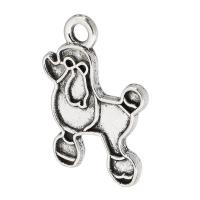Tibetan Style Animal Pendants, Dog, antique silver color plated, Unisex, silver color, nickel, lead & cadmium free, 14x20x1mm, Hole:Approx 2mm, Sold By KG
