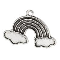 Tibetan Style Pendants, Cloud, antique silver color plated, Unisex, silver color, nickel, lead & cadmium free, 27x19x1mm, Hole:Approx 2mm, Sold By KG