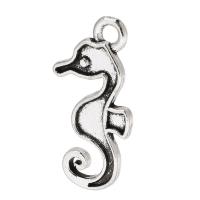 Tibetan Style Animal Pendants, Seahorse, antique silver color plated, Unisex, silver color, nickel, lead & cadmium free, 10x22x1mm, Hole:Approx 2mm, Sold By KG