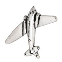 Tibetan Style Pendants, Airplane, antique silver color plated, Unisex, silver color, nickel, lead & cadmium free, 24x25x2.50mm, Hole:Approx 1mm, Sold By KG
