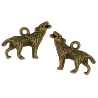 Colgantes Animales de Aleación de Zinc, Leopardo, chapado en color bronce antiguo, unisexo, libre de níquel, plomo & cadmio, 25x19x3.50mm, agujero:aproximado 2mm, Vendido por KG