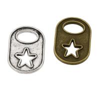 Zink Alloy Star Pendant, plated, Unisex & ihålig, fler färger för val, nickel, bly och kadmium gratis, 12x17x1mm, Hål:Ca 6mm, Ca 600PC/Bag, Säljs av Bag