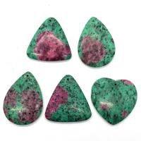 Ruby in Zoisite Pendant, 5 pieces & DIY, mixed colors, 35x45-25x55mm, 5PCs/Set, Sold By Set