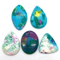 Turquoise Pendant Natural Turquoise 5 pieces & DIY multi-colored 35x45- Sold By Set