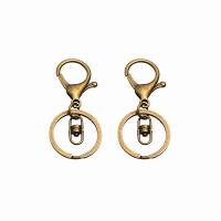 Tibetan Style Key Clasp, plated, DIY, more colors for choice, nickel, lead & cadmium free, 67mm, Sold By PC