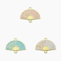 Zinc Alloy Connector Fan gold color plated DIY & enamel nickel lead & cadmium free Sold By PC