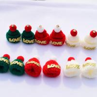 Zinc Alloy Christmas Pendants Caddice with Zinc Alloy Christmas Hat gold color plated DIY nickel lead & cadmium free Sold By PC