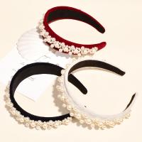 Bandeaux pour les cheveux, velours de coton, avec plastique, fait à la main, Style coréen & pour femme, plus de couleurs à choisir, Vendu par PC