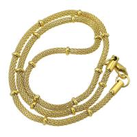 Corrente de colar, Aço inoxidável 304, joias de moda & unissex, dourado, 4mm, comprimento Aprox 18 inchaltura, vendido por PC