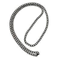 Corrente de colar, Aço inoxidável 304, joias de moda & para mulher, preto, 4.50mm, comprimento Aprox 28 inchaltura, vendido por PC