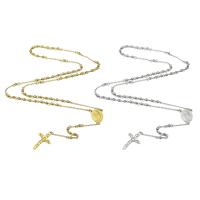 Edelstahl Schmuck Halskette, 304 Edelstahl, Kreuz, Modeschmuck & unisex, keine, 152mm,20*32mm, Länge ca. 26 ZollInch, verkauft von PC