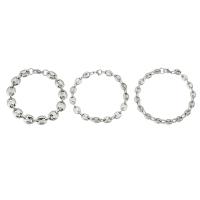 Stainless Steel Jewelry Bracelet, 304 Stainless Steel, fashion jewelry & different size for choice & for woman, original color, Length:Approx 8.5 Inch, Approx 9 Inch, Sold By PC