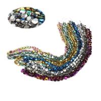 Nicht-magnetische Hämatit Perlen, Non- magnetische Hämatit, Sechseck, DIY, keine, 6x6x2mm, ca. 70PCs/Strang, verkauft von Strang