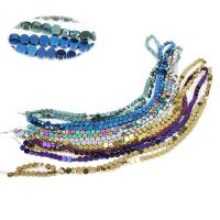 Nicht-magnetische Hämatit Perlen, Non- magnetische Hämatit, Sechseck, DIY, keine, 4x4mm, ca. 100PCs/Strang, verkauft von Strang