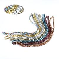 Nicht-magnetische Hämatit Perlen, Non- magnetische Hämatit, rund, DIY, keine, 4x4mm, ca. 100PCs/Strang, verkauft von Strang