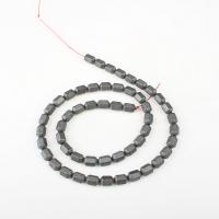 Non Magnetic Hematite Beads, Column, Vacuum Plating, DIY, grey, 5x8mm, Hole:Approx 1mm, Sold By Strand