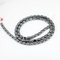 Niet-magnetische Hematiet kralen, Rechthoek, DIY & verschillende grootte voor keus, zwart, Verkocht door Strand