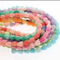 Harpiks smykker Perler, Resin, Tulip, håndlavet, du kan DIY & udskårne & forskellig størrelse for valg, flere farver til valg, Solgt af Strand