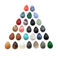 Natural Gemstone Cabochons, Natural Stone, Teardrop, DIY & different materials for choice, more colors for choice, 13x17.50mm, Sold By Strand