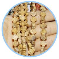 Gemstone Jewelry Beads Natural Stone Cross DIY nickel lead & cadmium free Sold By Strand