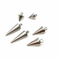 Stainless Steel Pendants 304 Stainless Steel Conical silver color plated DIY silver color Sold By PC