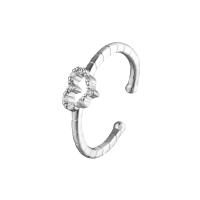 Cúbicos Circonia Micro Pave anillo de latón, metal, chapado, micro arcilla de zirconia cúbica & para mujer, más colores para la opción, Vendido por UD