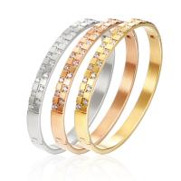Titanium Steel Bangle polished for woman & with rhinestone Sold By PC