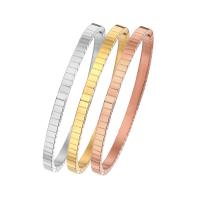 Acier titane bracelet ordinaire, pour femme, plus de couleurs à choisir, 58x4mm, Vendu par PC