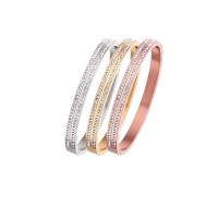 Titanium Steel Bangle polished for woman & with rhinestone Sold By PC