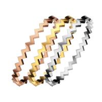Acier titane bracelet ordinaire, Placage, pour femme, plus de couleurs à choisir, 60mm, Vendu par PC
