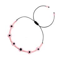 Bracelet Evil Eye bijoux, résine, avec Seedbead & cordon de polyester, pour femme, plus de couleurs à choisir, Vendu par PC