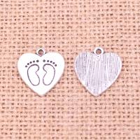 Tibetan Style Heart Pendants, plated, fashion jewelry & DIY, more colors for choice, 19x18mm, Sold By PC