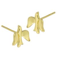 Brass Stud Earring, Bird, gold color plated, fashion jewelry & DIY, golden, 9x10x14mm, 10Pairs/Lot, Sold By Lot