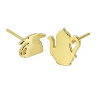 Brass Stud Earring gold color plated fashion jewelry & DIY golden Sold By Lot