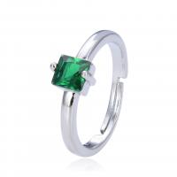 Cubic Zircon Brass δάχτυλο του δακτυλίου, Ορείχαλκος, επιχρυσωμένο, Ρυθμιζόμενο & μικρο ανοίξει κυβικά ζιρκονία & για τη γυναίκα, περισσότερα χρώματα για την επιλογή, Sold Με PC