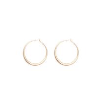 Zinc Alloy Hoop Earring Donut plated Korean style & for woman 50mm Sold By Pair