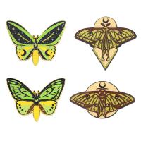 Enamel Brooch, Tibetan Style, Butterfly, Unisex & different styles for choice, nickel, lead & cadmium free, 35.5-45.7mm, 10PCs/Lot, Sold By Lot