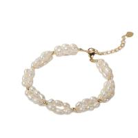 Freshwater Cultured Pearl Bracelet Freshwater Pearl with Brass brass lobster clasp for woman white 4.50mm Length 20.5 cm Sold By PC
