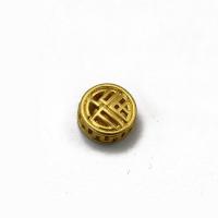 Tibetan Style Pendants, plated, golden, 12x6.30mm, Sold By PC