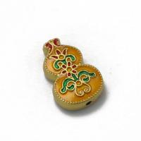 Tibetan Style Jewelry Beads, Calabash, DIY & enamel, more colors for choice, 18x12x5mm, Sold By PC