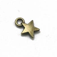 Tibetan Style Star Pendant, plated, more colors for choice, 12x9x2.40mm, Sold By Bag