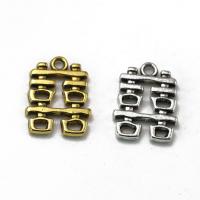 Tibetan Style Pendants, plated, more colors for choice, 17x13x2mm, Sold By PC