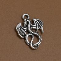 Zinc Alloy Pendants Dragon plated silver color Sold By PC
