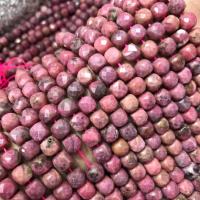 Rhodonite Beads polished Star Cut Faceted & DIY pink Sold Per Approx 38 cm Strand