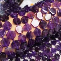 Natürliche Amethyst Perlen, poliert, DIY, violett, 10-12mm, verkauft per ca. 38 cm Strang