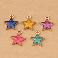 Tibetan Style Enamel Pendants, Star, plated, more colors for choice, 12x15mm, 100PCs/Bag, Sold By Bag